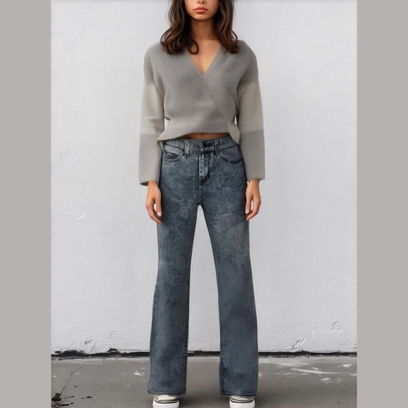 DG2 by Diane Gilman Denim - DG2 by Diane Gilman Acid Wash Jeans Size 2 Bootcut Zip Front 5 Pockets Denim NEW